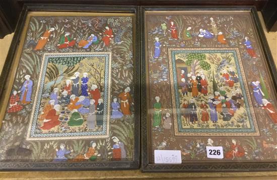 Pair Indian figural paintings